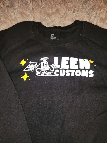 LC LEEN CUSTOMS "MASCOT" CREWNECK - BLACK XL