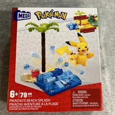 Pokemon Mega Construx Adventure Builder Pikachu's Beach Splash 79 Pieces -SEALED