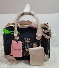 Juicy Couture Heritage Satchel Liquorice/Crystal Brand New With Tags