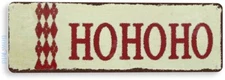 TIN SIGN HO-HO Metal Décor Wall Art Christmas Tree Holiday Santa Store A967