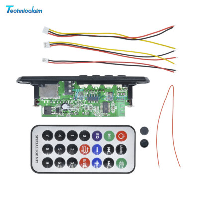 12V Car Bluetooth Wireless MP3 WMA Audio Decoder Board USB TF FM Radio Module