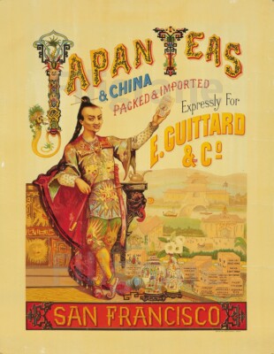 JAPAN TEAS E. GUITTARD Rjhf-POSTER HQ 40x60cm eines VINTAGE POSTERS