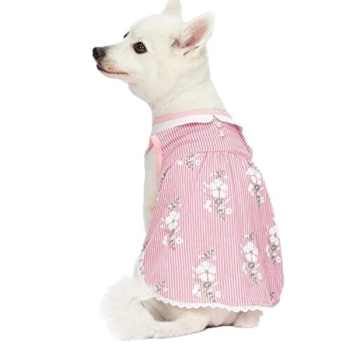 lulu pink dog dress New! Lulu Pink XS 6"-9" Pink Tiered Leopard Print Dog Sun Dress Outfit Clothes