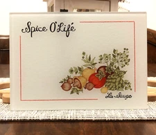 Spice of Life La Sauge Corning Themed Counter Saver Cutting Board 8x11 Glass