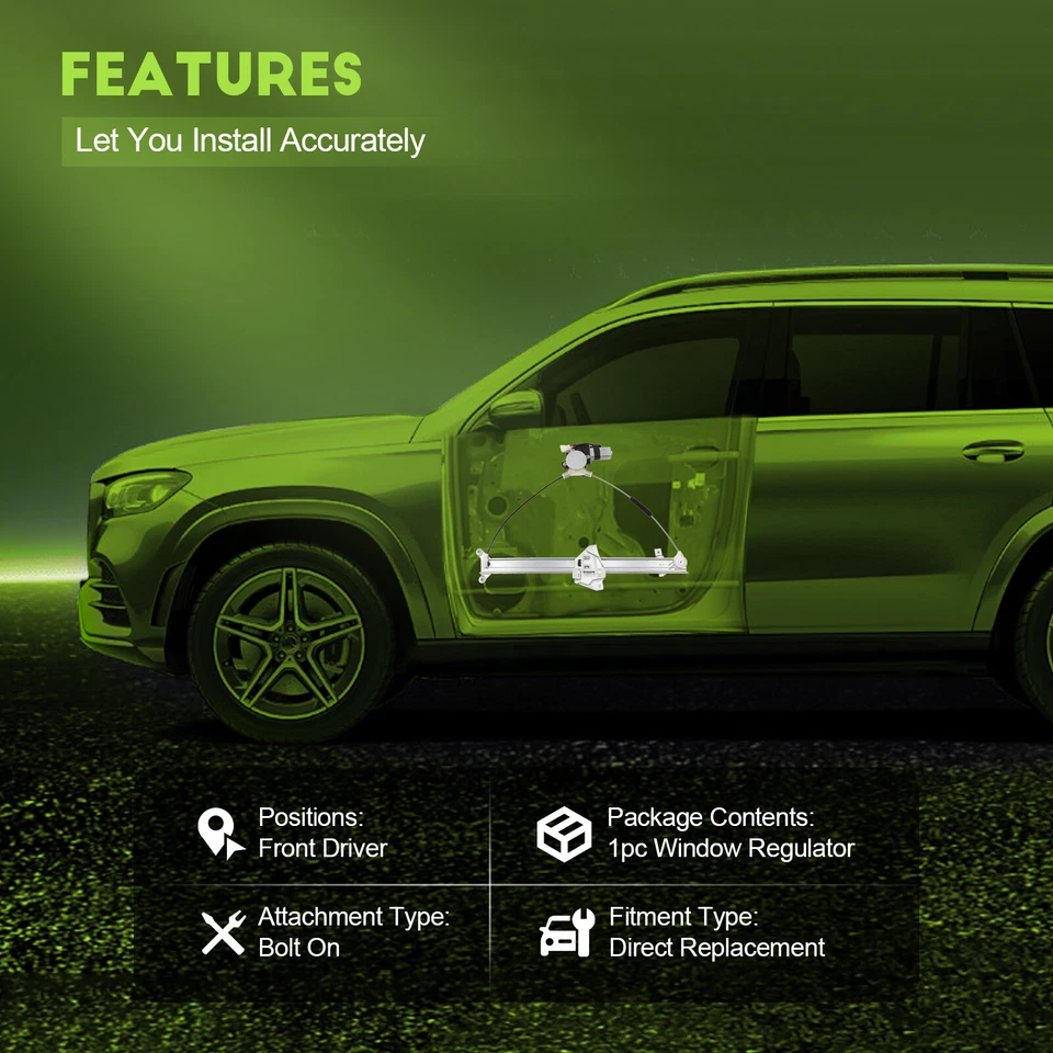 Regulador de ventana eléctrica delantero izquierdo con motor para Mitsubishi Montero 1992-2000 Foto 2 de 4