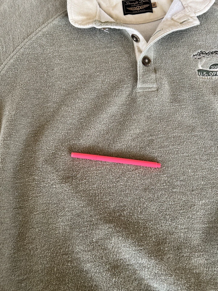 Suéter Henley de golf XL recto para hombre 2008 abierto de Estados Unidos verde Torrey Pines Foto 4 de 4