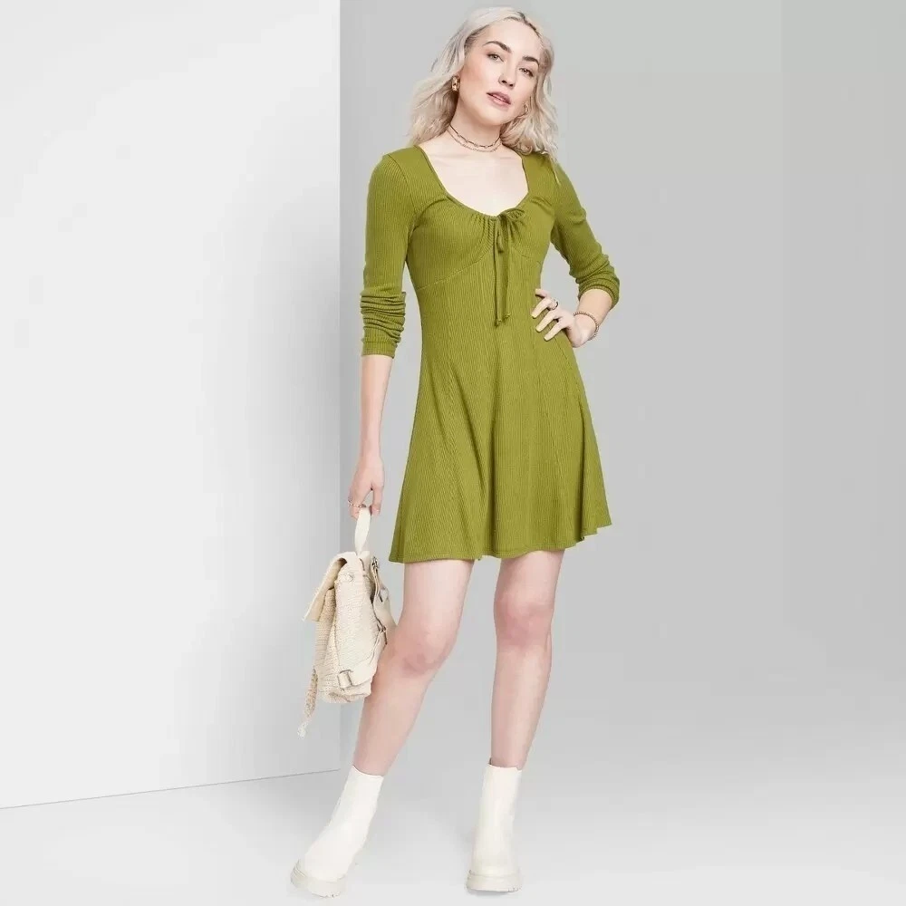 Knit fit and flare dress cheap