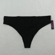 Curvy Couture Underwear Womens 3X Black Thong Microfiber High Cut 1378 1 Pair