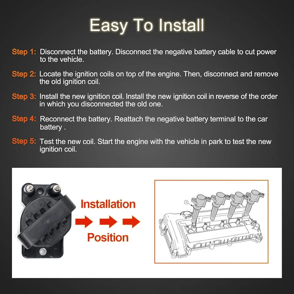 3 Ignition Coil+6 Spark Plug+Wire Set for Buick Cadillac Oldsmobile Pontiac DR39 Foto 4 de 4