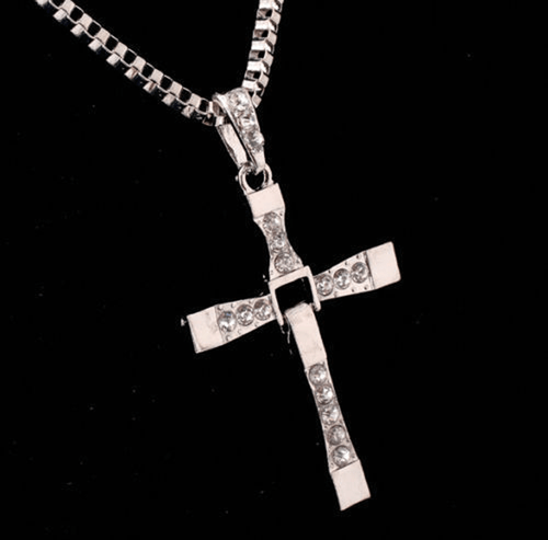 Cross Pendant Necklace Silver Stainless Steel Alloy Unisex's Chain Crucifix - Picture 3 of 14