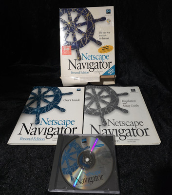 Netscape Navigator Personal Edition Windows 95 3.1 Rare Vintage Software HTF