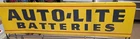 Auto-Lite Batteries Vintage Gas & Oil Advertising Sign Yellow Black Collectible