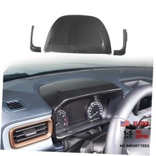 Dashboard Instrument Panel Dial Frame Cover Trim Carbon fiber Pattern