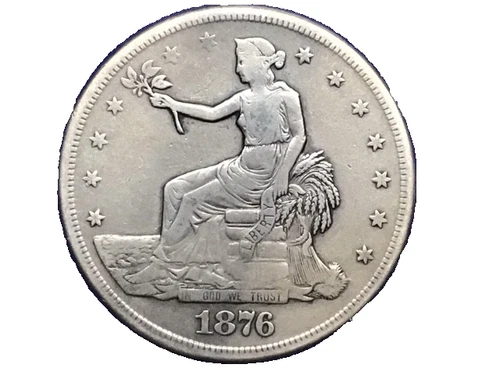 1876‑S Trade Dollar – Raw – Original Surfaces – Nice Remaining Luster