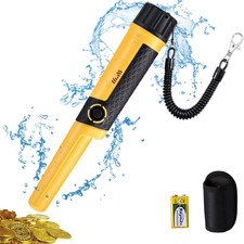 SAKOBS Metal Detector Pinpointer Wand: 5" Detection Depth, IP68 Fully Waterproof