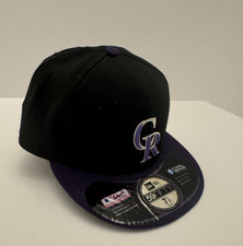 Colorado Rockies New Era 59Fifty Hat Fitted 7 1/2 Black Official On Field Cap
