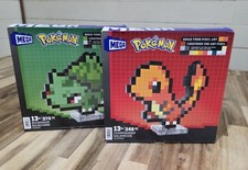 POKÉMON Mega Bloks Pixel Art CHARMANDER   349 Pc BULBASAUR 374 Pc brand new