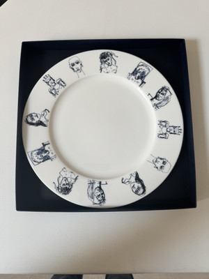 Tracey Emin Bone China Teller mit Siebdruck in Geschenkbox Design ausverkauft