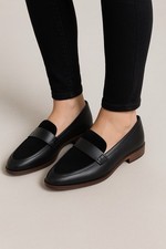 Madewell Black Leather Loafers Women  s Size 9.5. Excellent Condition