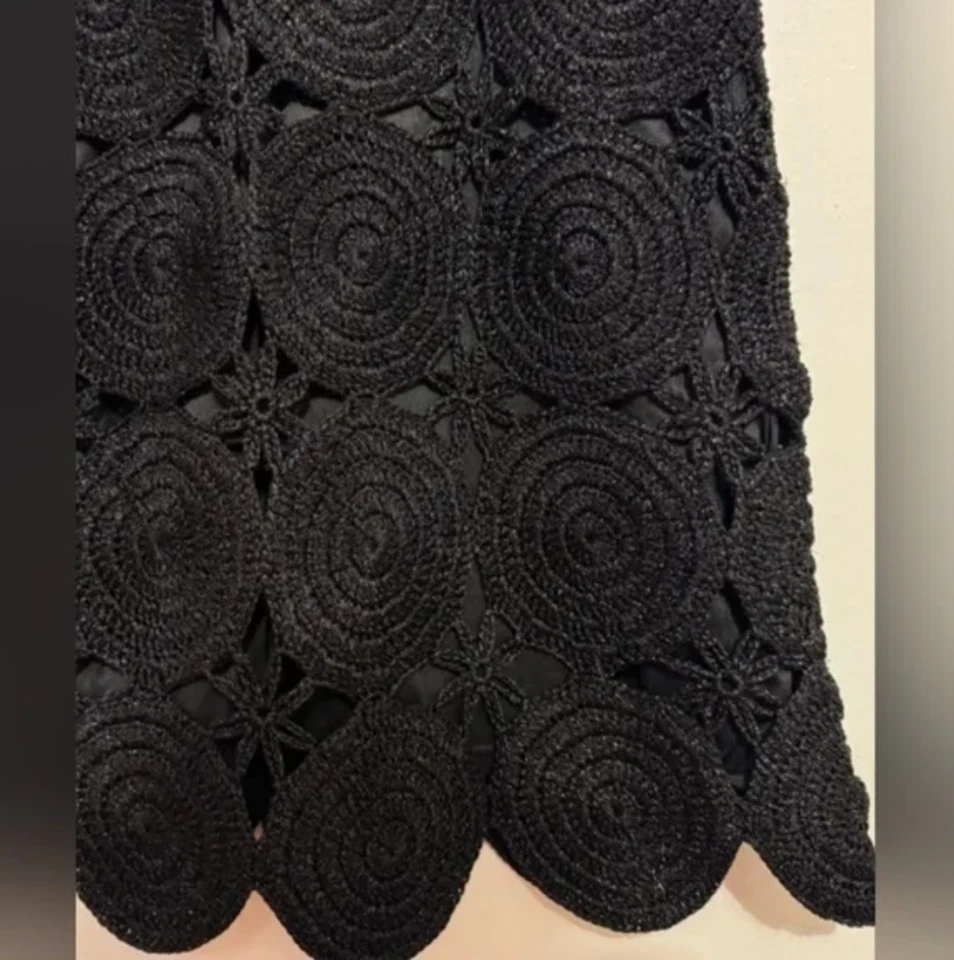 Mini Vestido Simon Miller Beep Beep Crochet Negro Talla M Foto 3 de 4