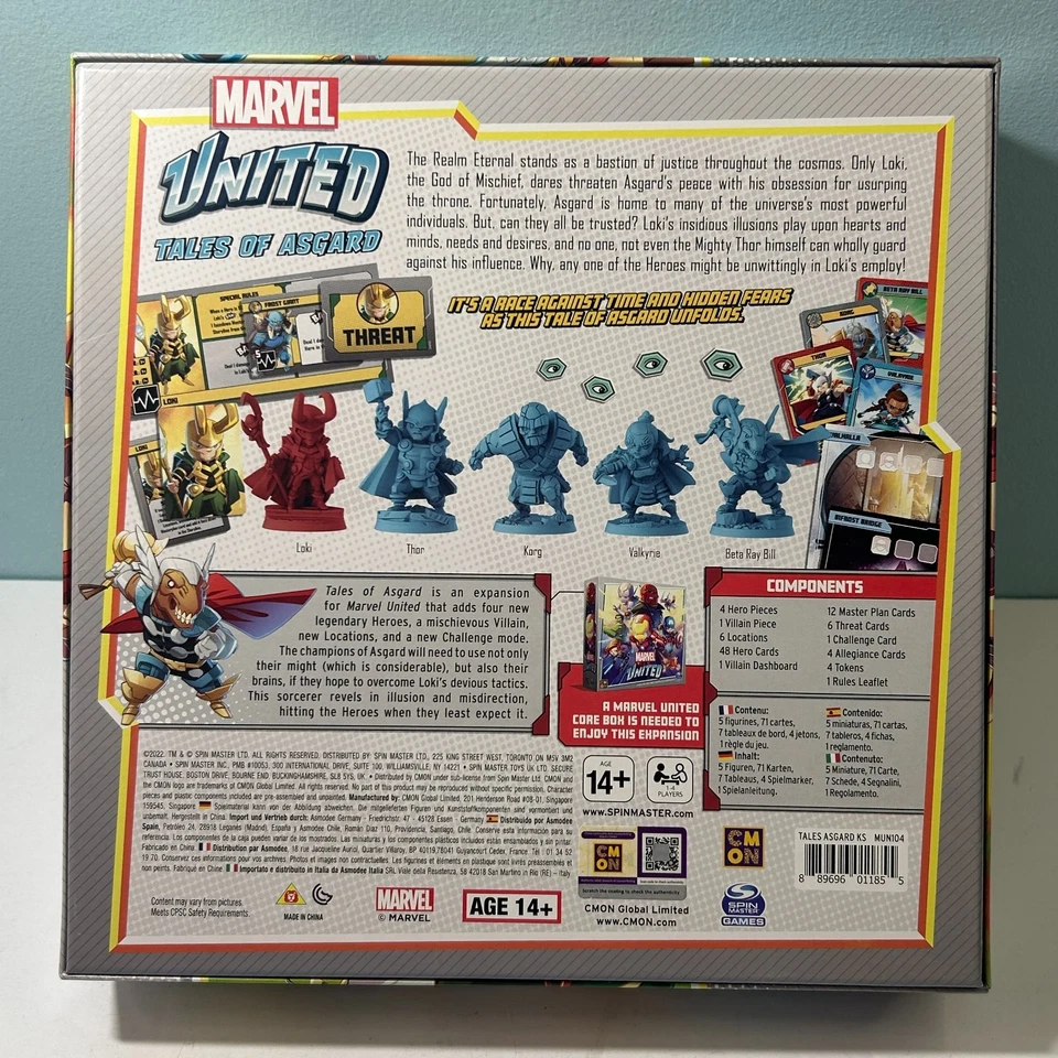 Marvel United Tales of Asgard Expansion Box CMON Open Box Loki Thor New Open Box - Image 2 of 4