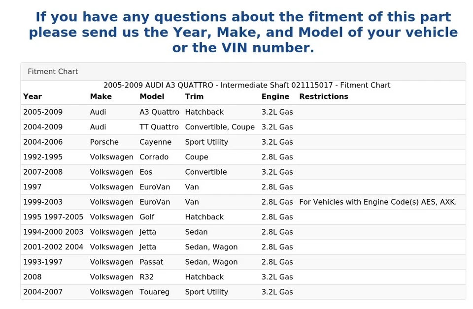 AUDI A3 QUATTRO 2005-2009 - eje intermedio 021115017 Foto 4 de 4
