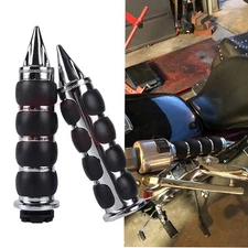 Chrome 1" Motorcycle Handlebar Hand Grips w/Throttle Compatible with Sportste US