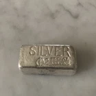 Rare! Vintage Omega M&B Mining 2 Troy oz .999 Fine Silver Hand Poured Bar