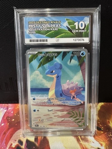 Pokémon 2025 Destined Rivals Mistys Lapras Ace 10 Gem Mint English
