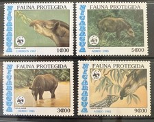 DP Stamps Nicaragua 1985 SC 1490-1493 MNH Set Animals