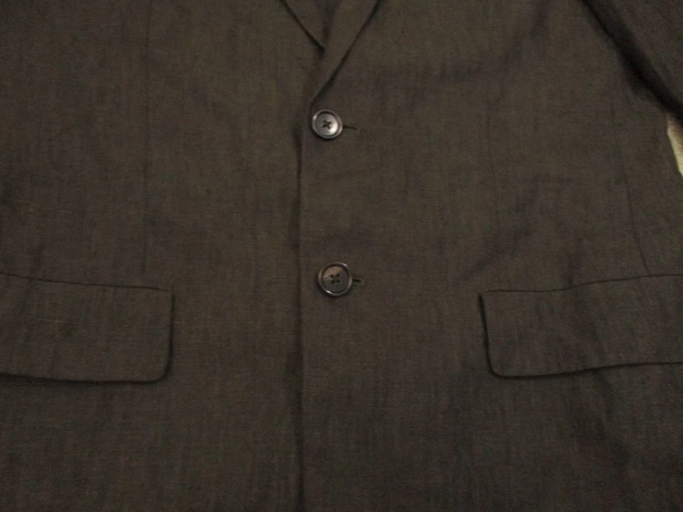 Abrigo deportivo de lino Banana Republic para hombre 36 regular gris carbón Foto 3 de 4