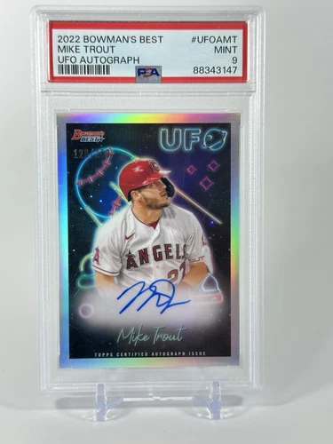 2022 Bowman's Best Mike Trout UFO Refractor Auto /250 PSA 9 Angels