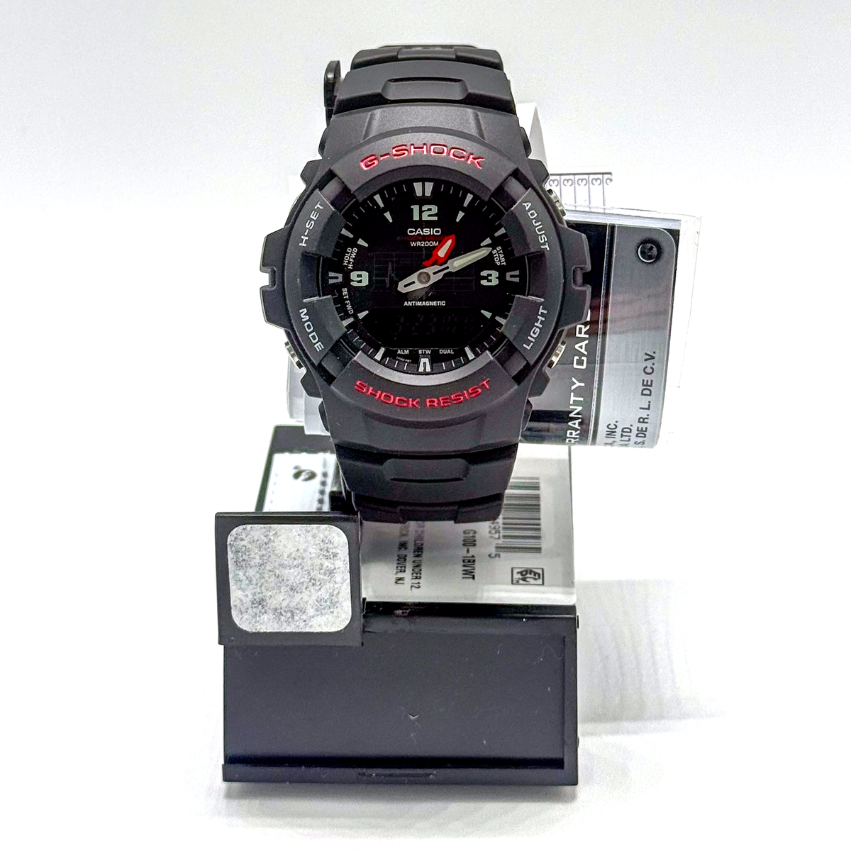 Casio G-Shock G100-1B Men's Ana-Digi Watch Black 200M WR w/ Papers