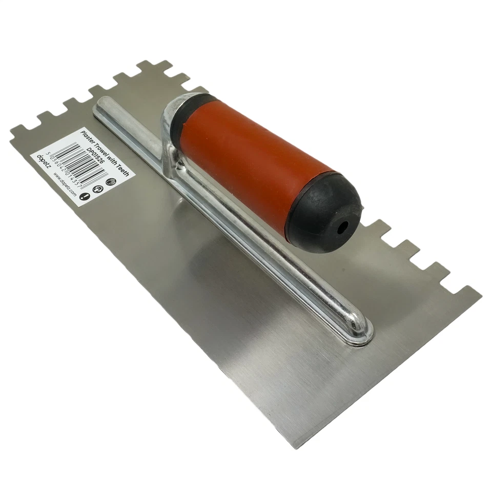 DAPETZ Soft Grip Adhesive Steel Tile Tiling Notched Spreading Trowel 280 X 125mm