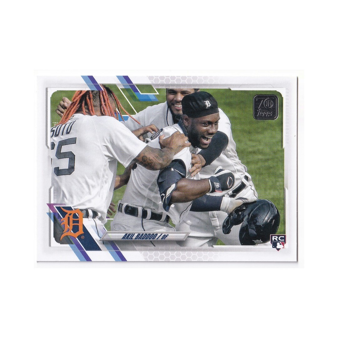 Akil Baddoo 2021 Topps Update SP Photo Variation US196 Detroit Tigers