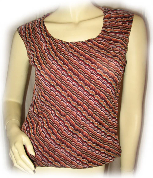 Vintage Y2K George Feminino Shell Top S 4/6 Sem Mangas Vieira Inclinada Multicolor - Imagem 2 de 4