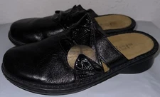 NAOT Tempo Size 38 US 7 Black Leather Slide On Mule Clogs