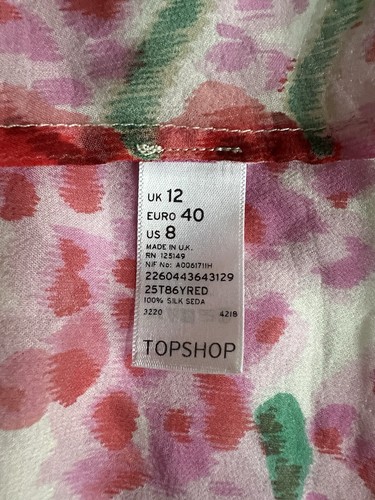 Topshop Boutique Silk Cami Camisole Cropped Spaghetti Strap Top UK 12 - Picture 3 of 4