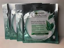 Garnier Skin Active Sheet Mask Moisture Bomb Super Hydrating 1.08oz Lot of 4
