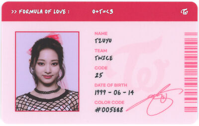 TWICE FORMULA OF LOVE SCIENTIST ID CARD OFFICIAL PHOTOCARD PAD | eBay