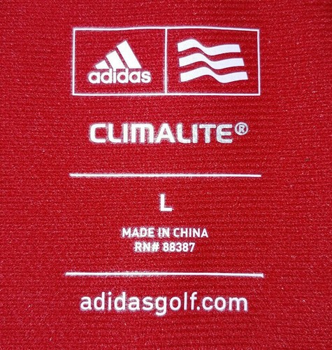 Adidas Golf Climalite Plungerhead Wines Red S/S Performance Polo Shirt Mens L - Picture 7 of 8