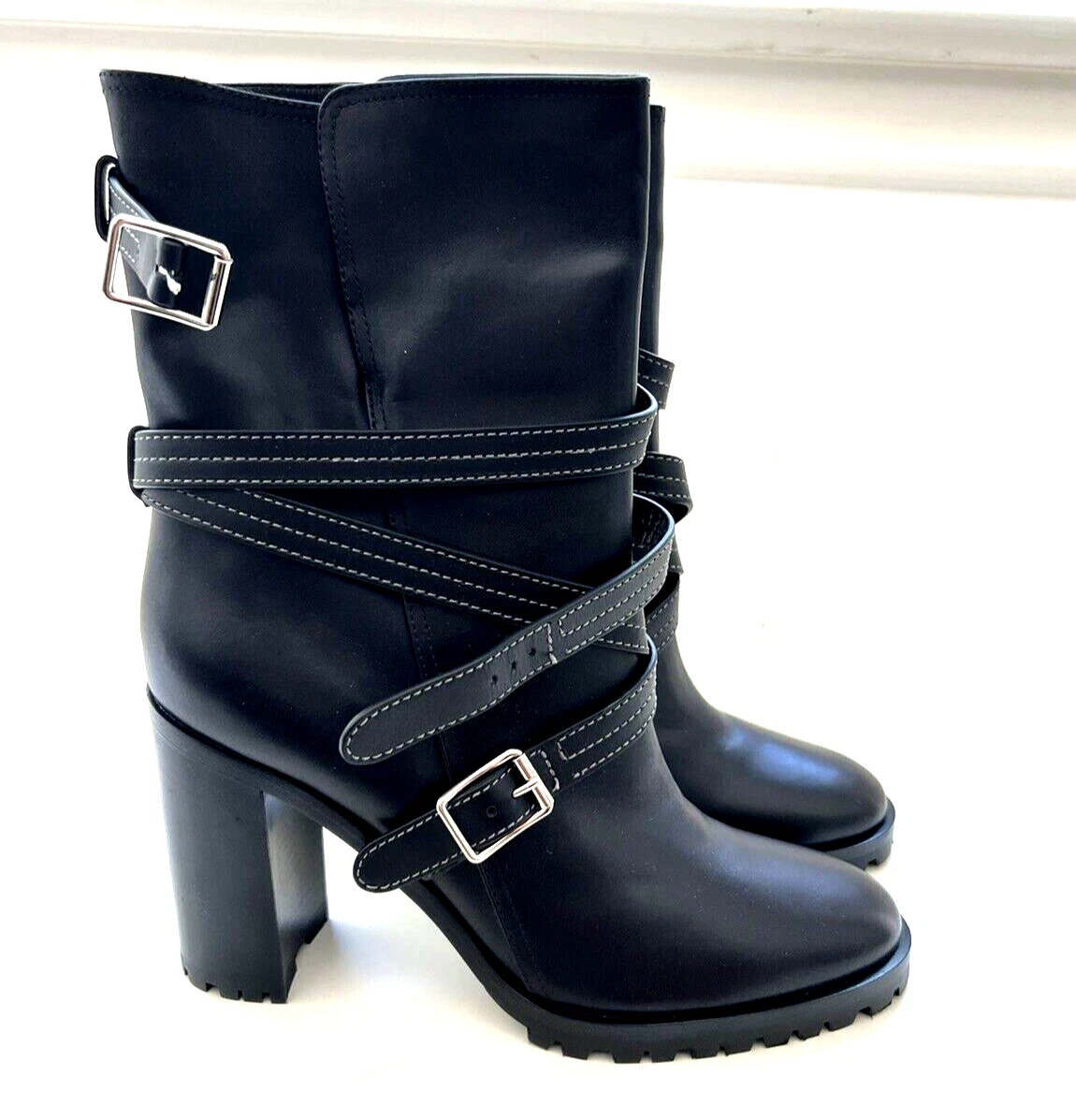 New Gianvito Rossi Black Leather Boots Size 41/11