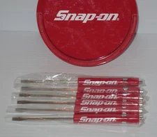6 pcs. PROMOTIONAL SNAP-ON TOOLS POCKET CLIP FLAT SCREWDRIVER WITH MAGNET TOP