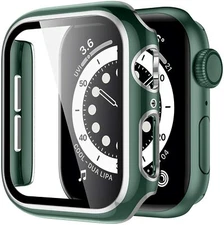For Apple Watch SE 40mm 44mm 41mm 45mm Two-Color Hard Case With Screen Protector