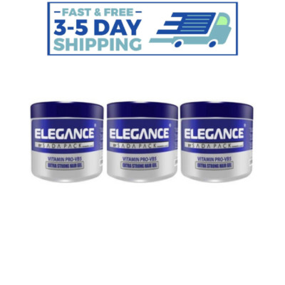3X ELEGANCE Extra Strong Hair Styling Gel Vitamins B5  Protection Hair Gel 500ml