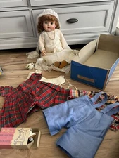 Vintage Sayco Washable Latex Wig Doll With Original Box 20” Sleepy Eyes