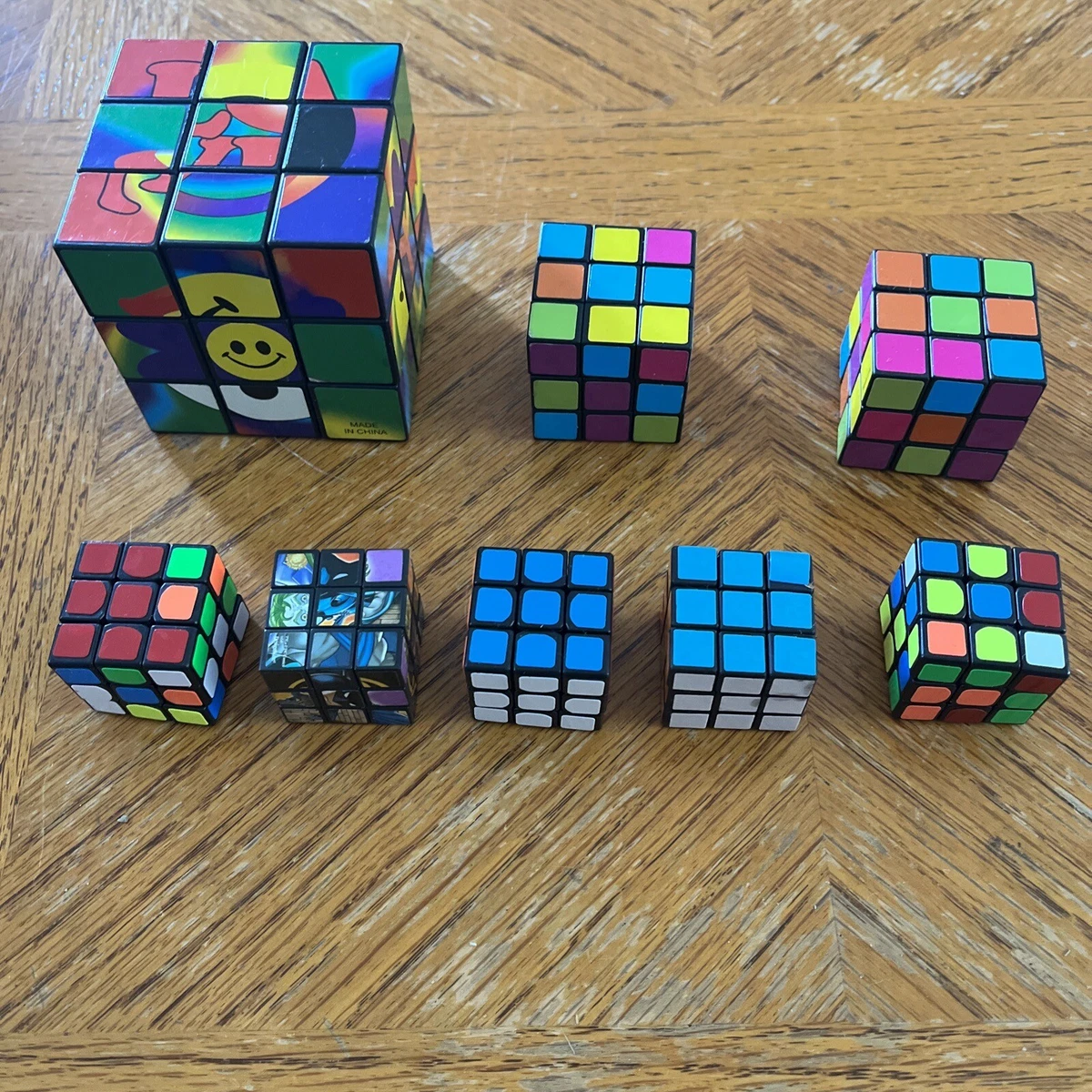 Assorted Rubiks Cube Lot of 8 Cubes Batman Joker Small Medium Large Happy  Face | eBay