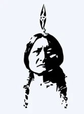 Sitting Bull vinyl decal car window laptop sticker - Native American Sioux
