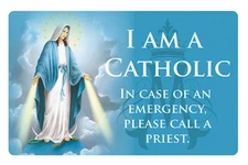 Blessed Mother Catholic ID Card 