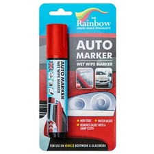 Car Paint Marker Pens Auto Writer Red - Wide Tip - Windows, Glass, Tire, Metal
